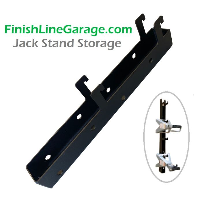 The Jack Rack™ Wall Storage System for Jack Stands